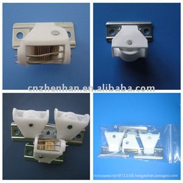White color cord lock and cord pulley set to bamboo blinds,woven wood blinds components,roman shade accessories